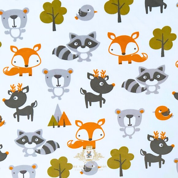 NWT Cute Children's Soft Plush Minky Reversible Blanket Woodland Animals Friends - Picture 4 of 4